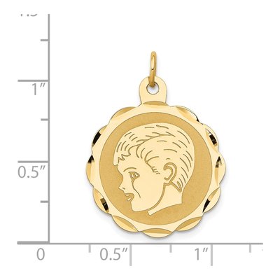 14K Yellow Gold Boy Head Charm – view 4