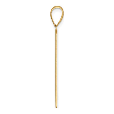 14K Yellow Gold Fool Tarot Card Pendant – view 3