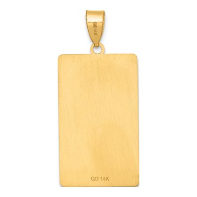 14K Yellow Gold Fool Tarot Card Pendant – view 4