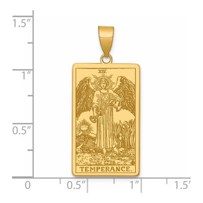 14K Yellow Gold Empress Tarot Card Pendant – view 5
