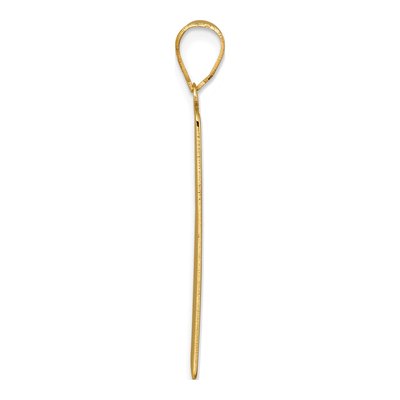 14K Yellow Gold Emperor Tarot Card Pendant – view 3