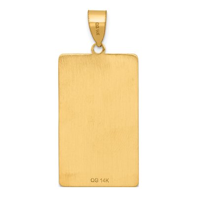 14K Yellow Gold Hierophant Tarot Card Pendant – view 4