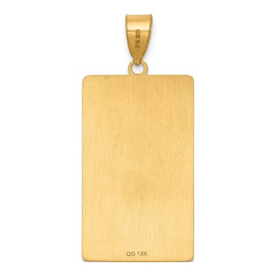 14K Yellow Gold Chariot Tarot Card Pendant – view 4