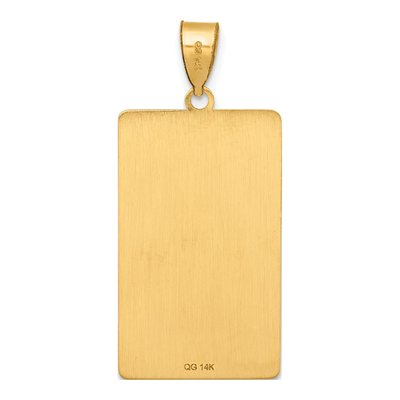 14K Yellow Gold Strength Tarot Card Pendant – view 4