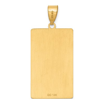 14K Yellow Gold Hermit Tarot Card Pendant – view 4