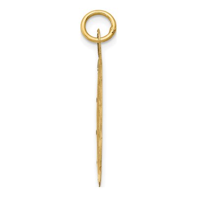 14K Yellow Gold Girl Head Disc Charm – view 3