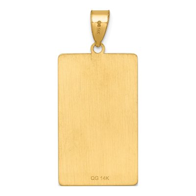 14K Yellow Gold Wheel of Fortune Tarot Pendant – view 4