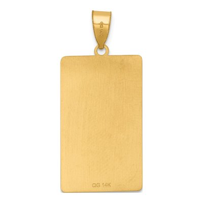 14K Yellow Gold Justice Tarot Card Pendant – view 4
