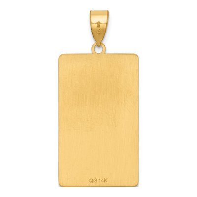 14K Yellow Gold Death Tarot Card Pendant – view 4