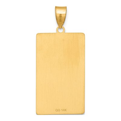 14K Yellow Gold Temperance Tarot Card Pendant – view 4