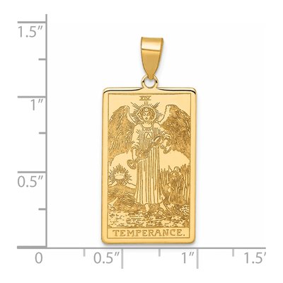 14K Yellow Gold Temperance Tarot Card Pendant – view 5