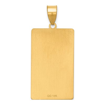 14K Yellow Gold Devil Tarot Card Pendant – view 4
