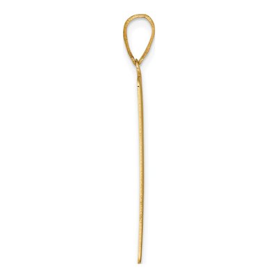 14K Yellow Gold Tower Tarot Card Pendant – view 3