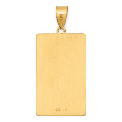 14K Yellow Gold Tower Tarot Card Pendant – view 4