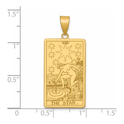 14K Yellow Gold Star Tarot Card Pendant – view 5
