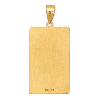 14K Yellow Gold Judgement Tarot Card Pendant – view 4