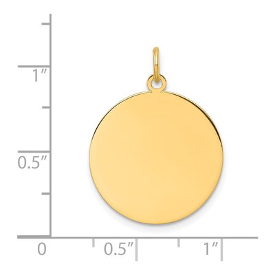 14K Yellow Gold Round Disc Charm – view 3
