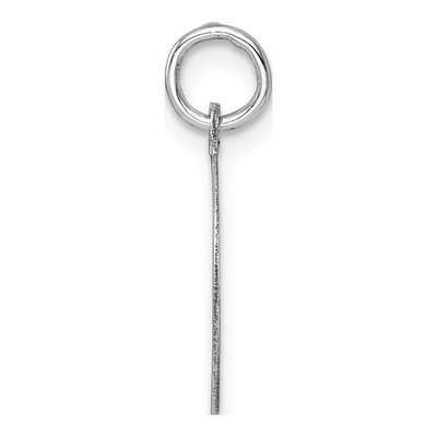14K White Gold Round Disc Charm – view 3