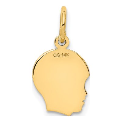 14K Yellow Gold Depth Boy Head Pendant – view 5