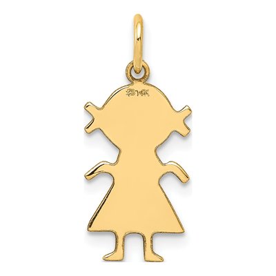 14K Yellow Gold Girl Pendant – view 4