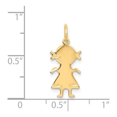 14K Yellow Gold Girl Charm – view 5