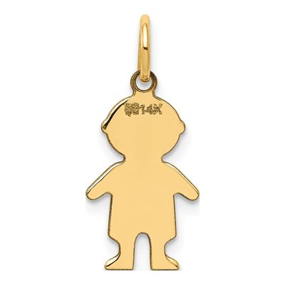 14K Yellow Gold Boy Pendant – view 4