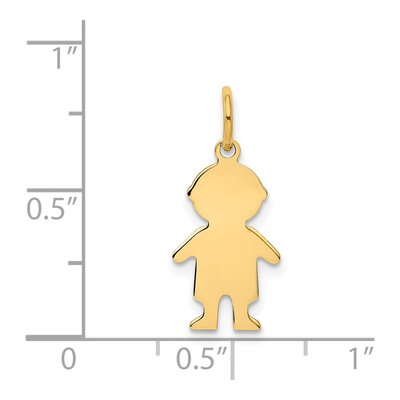 14K Yellow Gold Boy Pendant – view 5