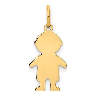 14K Yellow Gold Boy Pendant