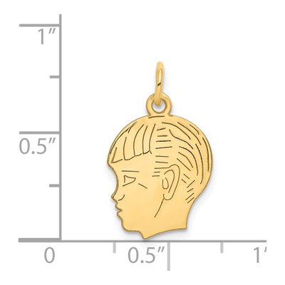 14K Yellow Gold Boy Head Charm – view 4