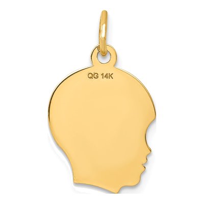 14K Yellow Gold Boy Head Charm – view 5
