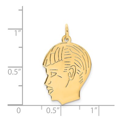 14K Yellow Gold Boy Head Charm – view 4