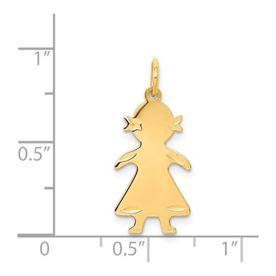 14K Yellow Gold Girl Pendant – view 4