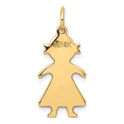 14K Yellow Gold Girl Pendant – view 5