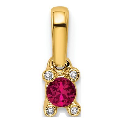 14K Yellow Gold Diamond Family Pendant – view 2