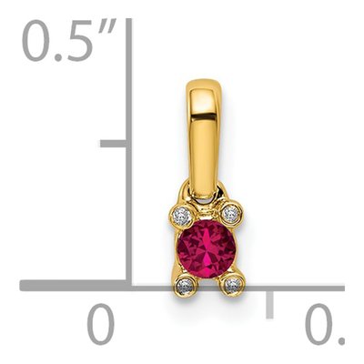 14K Yellow Gold Diamond Family Pendant – view 5