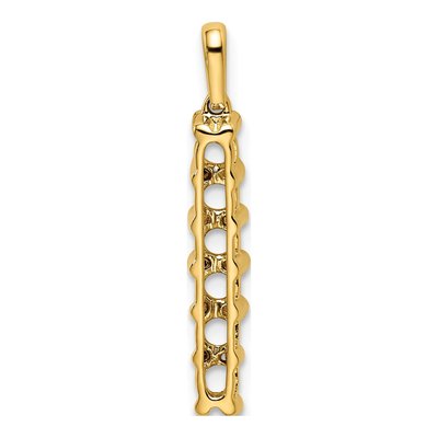 14K Yellow Gold 1/20 ct tw Diamond Personalized Family Pendant – view 4