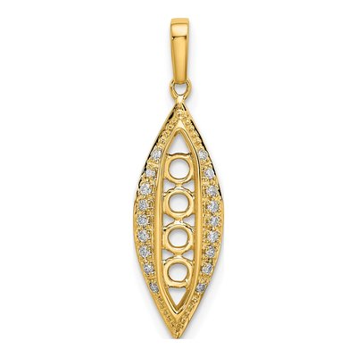 14K Yellow Gold 0.09 ct tw Diamond Personalized Family Pendant – view 6