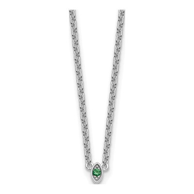14K White Gold Personalized Mother's Birthstone Necklace – view 2