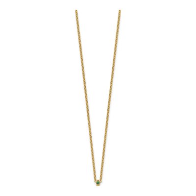 14K Yellow Gold Personalized Birthstone Necklace – view 3