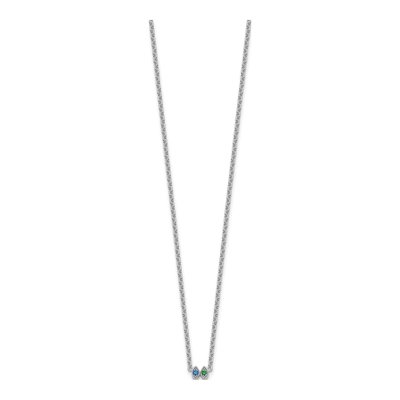 14K White Gold Personalized Mother's Necklace – view 3