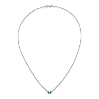 14K White Gold Personalized Mother's Necklace – view 5