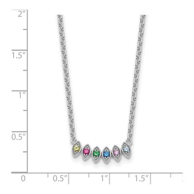 14K White Gold Personalized Mother's Necklace – view 6
