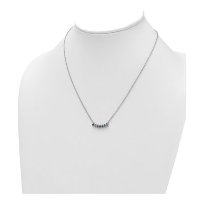 14K White Gold Personalized Mother's Birthstone Necklace – view 4