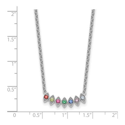 14K White Gold Personalized Mother's Birthstone Necklace – view 6