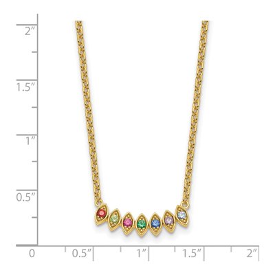 14K Yellow Gold Personalized Mother's Birthstone Necklace – view 6