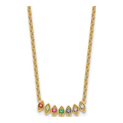 14K Yellow Gold Personalized Mother's Necklace – view 2