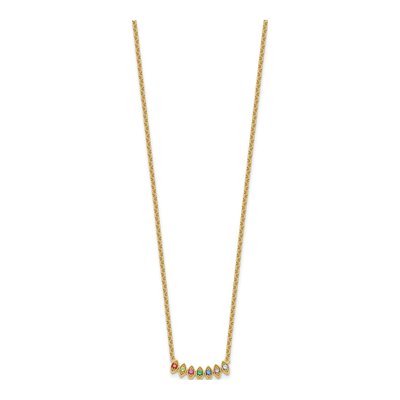 14K Yellow Gold Personalized Mother's Necklace – view 3