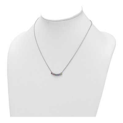 14K White Gold Personalized Mother's Necklace – view 4