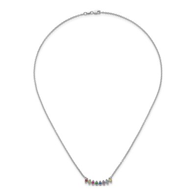 14K White Gold Personalized Mother's Necklace – view 5