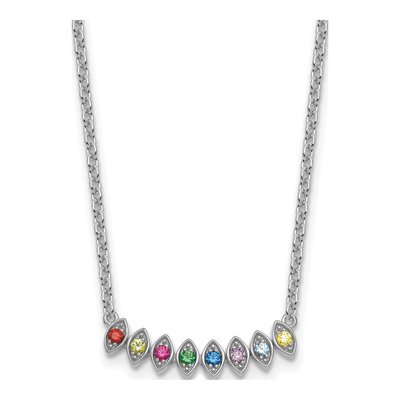 14K White Gold Personalized Mother's Necklace – view 2